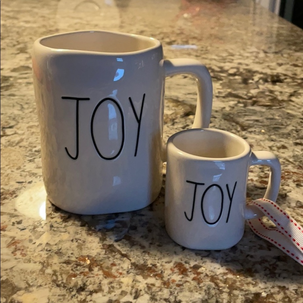 RAE DUNN, Coffee cup and ornament